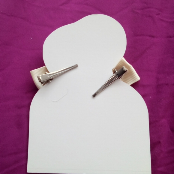 Cream Hair Bow Set for Kids - Picture 2 of 2